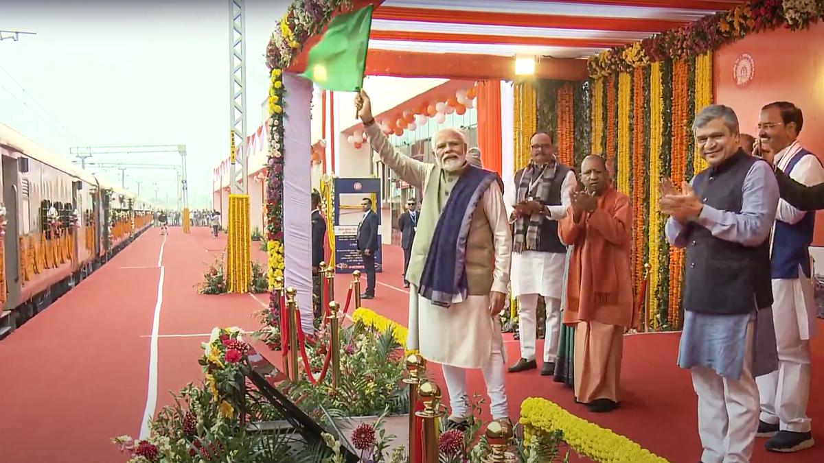 Inside Pics Of Amrit Bharat Trains Flagged Off By Pm Modi In Ayodhya Today Pm Modi In Ayodhya 